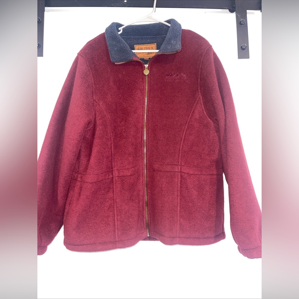 Outback Trading Company Jacket Unisex Large Summit Fleece Full Zip Embroidery